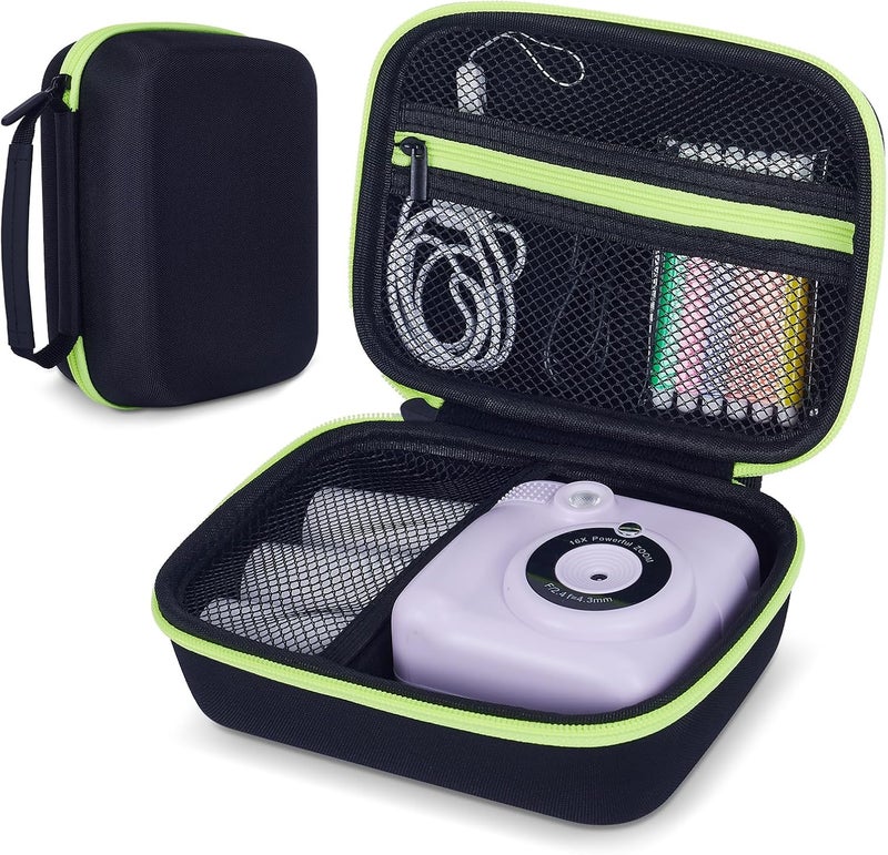 Hikkon Camera Case Compatible for ESOXOFFORE/Upgrade/Dylanto/Yehtta/HiMont/CAMCLID Kids Instant Print Camera Toy,Portable Digital Camera Storage Holder Organizer Bag (Case Only) - Black - Image 1